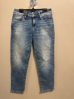 Mavi Light Blue Distressed Boyfriend Jeans